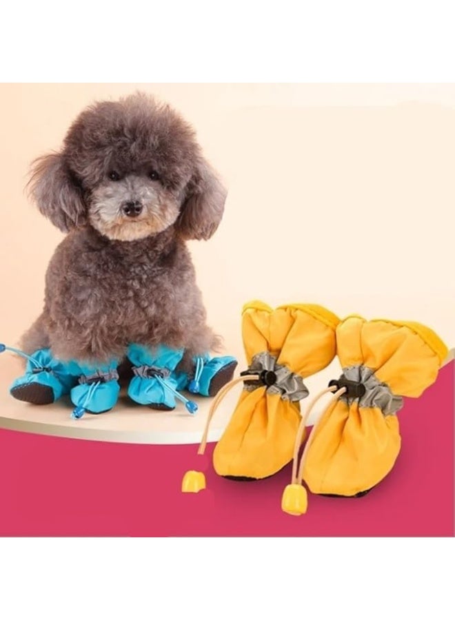 My Souq: Waterproof Non-Slip Dog Boots - Reflective Paw Protectors for All-Weather Safety | Yellow | Size (6) - Image 3