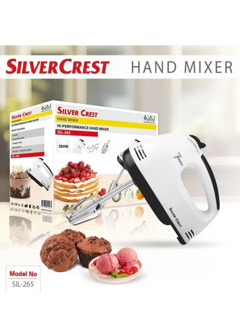 SILVER CREST SILVER CREST SIL-265 Hand Mixer - 7 Speed ​​Electric Whisk  - Image 1