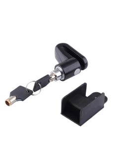 Generic Safety Lock And Anti-Theft Protection, Stainless Steel Small Disc Lock For Motorcycles, Scooters, Swivel Wheel Brake Lock And Others-Black Color  - Image 1