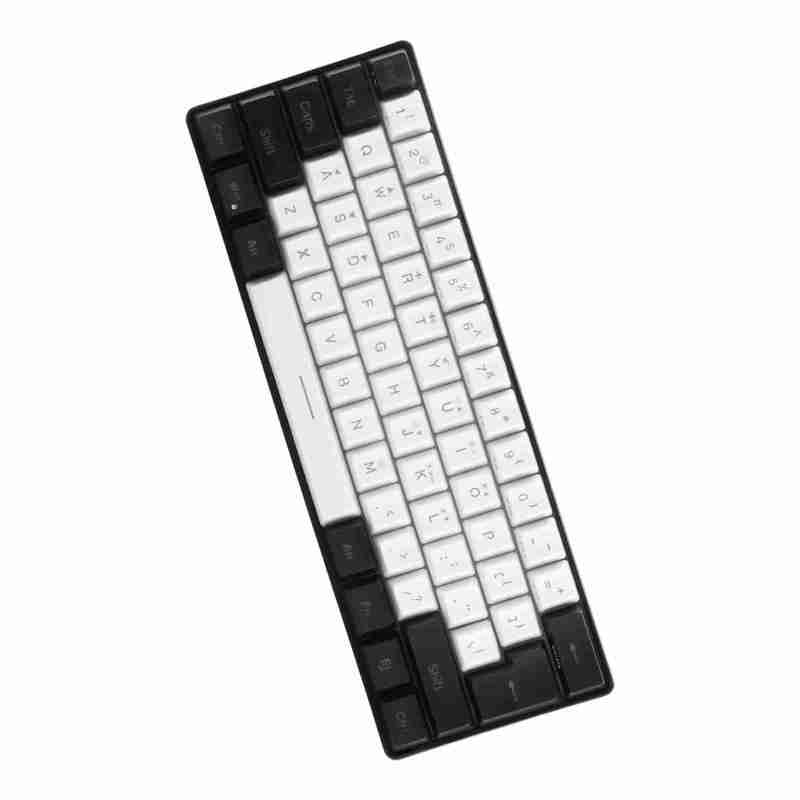 Gaming Keyboard: 61 Keys Compact Layout, Ergonomic Floating ABS Keycaps - RGB Backlit Wired USB Keyboard for PC Gamers, Typists, Travelers, Desktop and Laptop Use - Image 1