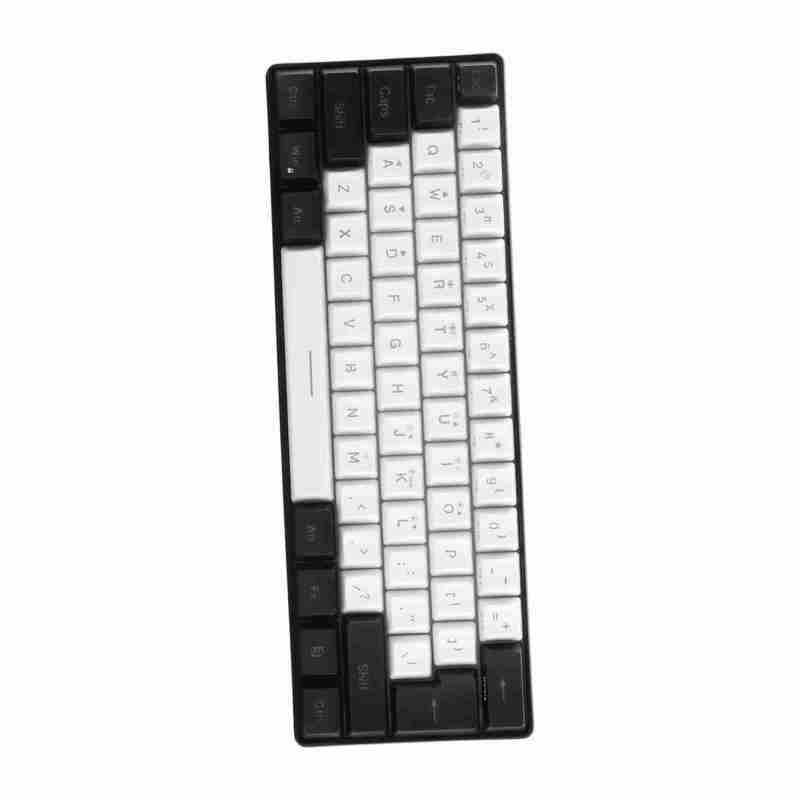 Gaming Keyboard: 61 Keys Compact Layout, Ergonomic Floating ABS Keycaps - RGB Backlit Wired USB Keyboard for PC Gamers, Typists, Travelers, Desktop and Laptop Use - Image 2