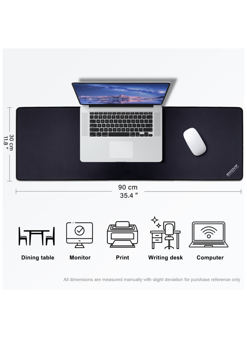excovip Large Gaming Mouse Pad, Long XXL Mousepad, Extended Cloth Mouse Pad/Desk Mat with Stitched Edges for Gamer, Office, Home, 900x300mm, Black SA9456  - Image 5