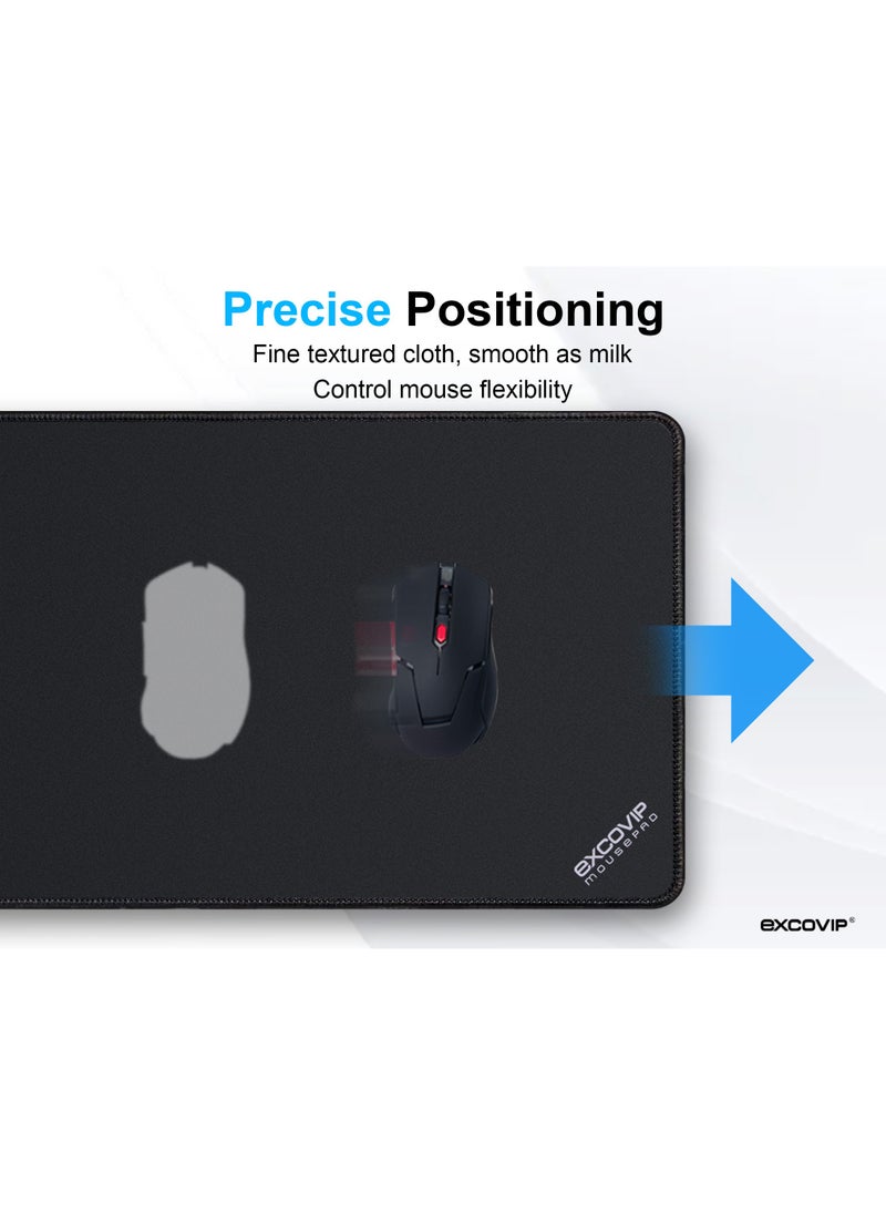 excovip Large Gaming Mouse Pad, Long XXL Mousepad, Extended Cloth Mouse Pad/Desk Mat with Stitched Edges for Gamer, Office, Home, 900x300mm, Black SA9456  - Image 4