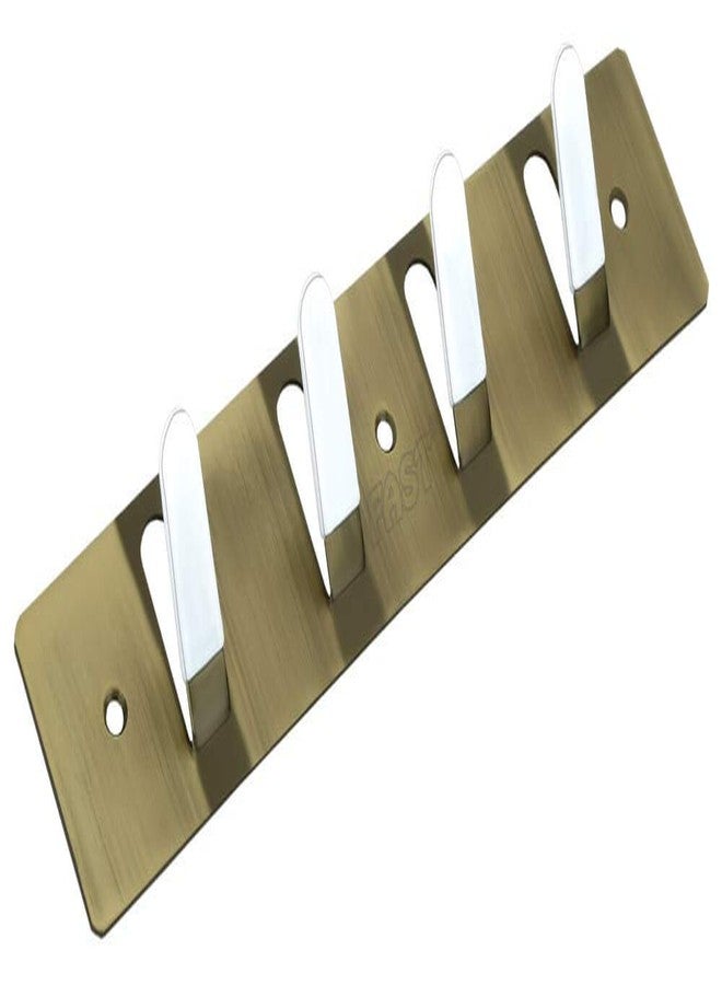 FAST CH14 Brass Antique Finish Stainless Steel Hook & Cloth Hooks for Door and Wall Mounted Hanger (4 Hooks Rack) - Image 1