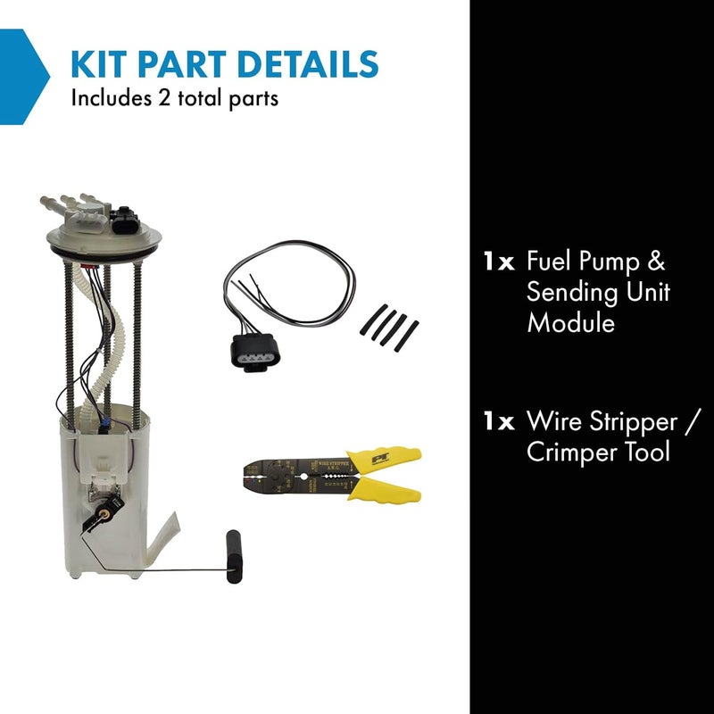 TRQ Fuel Pump Kit Compatible with 1996 Chevrolet S10 GMC Sonoma Isuzu Hombre - Image 2