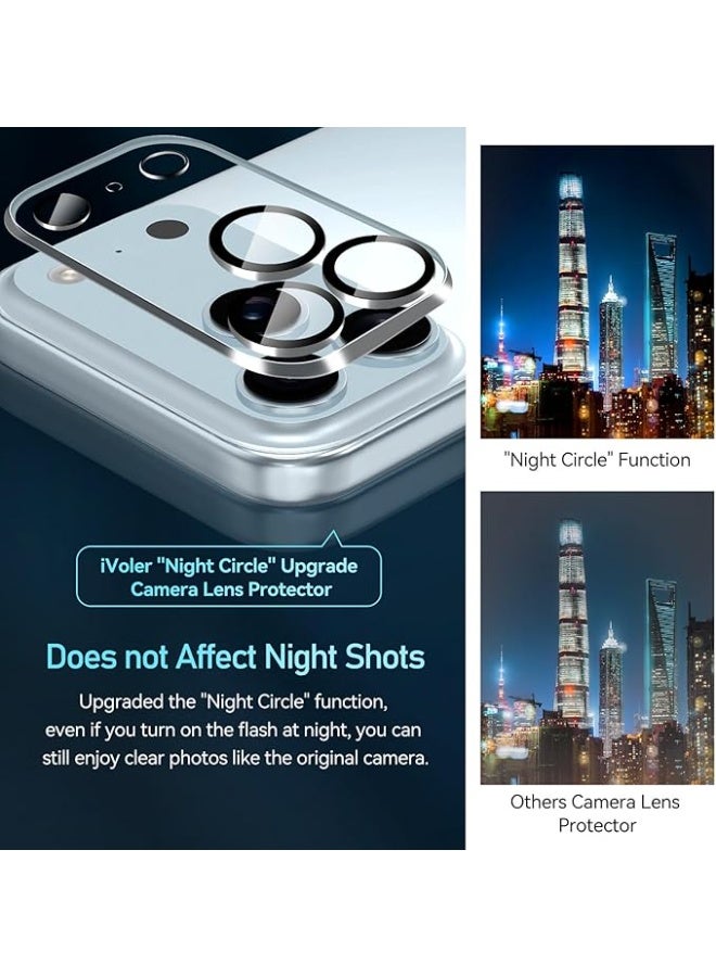 Tempered Glass Camera Lens Protector for iPhone 17 Pro, Ultra HD, 9H Hardness, Anti-Scratch, Case Friendly, Easy to Install [No Affect on Night Shots] - Image 5