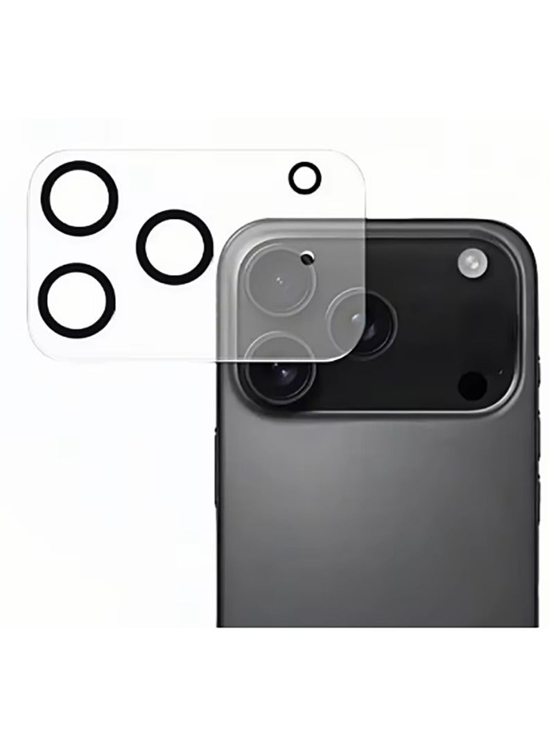 حماية عدسة الكاميرا من الزجاج المقسى لجهاز آيفون 17 برو، دقة عالية جداً، صلابة 9H، مقاوم للخدوش، متوافق مع الكيس، سهل التركيب [لا يؤثر على الصور الليلية] - Image 1