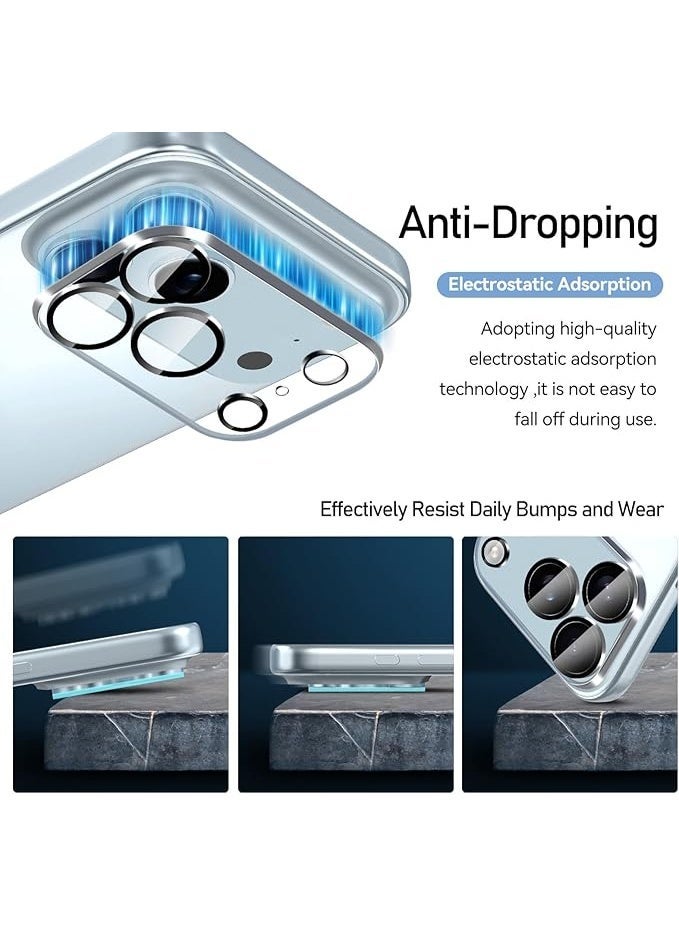 حماية عدسة الكاميرا من الزجاج المقسى لجهاز آيفون 17 برو، دقة عالية جداً، صلابة 9H، مقاوم للخدوش، متوافق مع الكيس، سهل التركيب [لا يؤثر على الصور الليلية] - Image 5