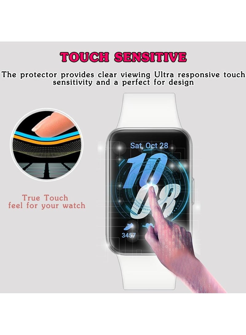 SYOSI 4 Pack Screen Protector Compatible for Samsung Galaxy Fit 3 Watch Case, Galaxy Fit 3 Flexible Full Coverage Clear TPU Film - Image 5