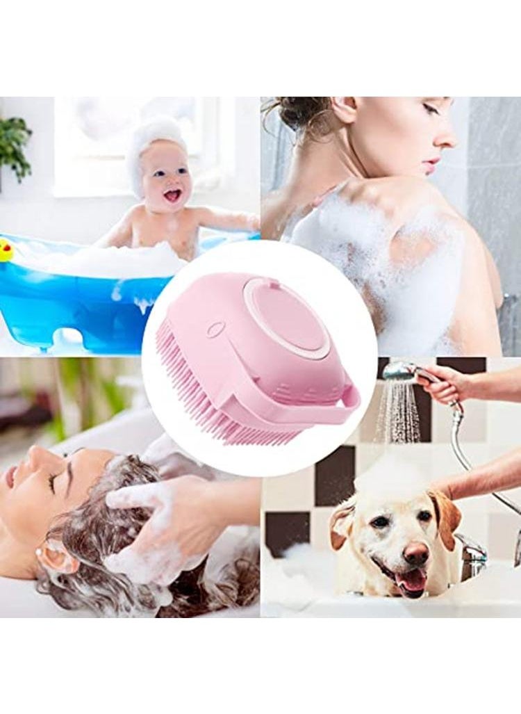 Y&D Pink Blue and Yellow 3 piece Set Of Soft Silicone Shower Massage Beauty Brushes  - Image 4