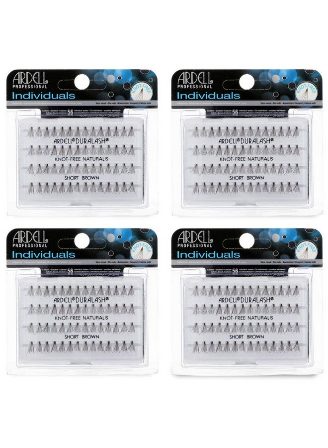 Ardell Individual False Eye Lashes - Short, Brown, Black, Natural Look DIY Lash Clusters, Easy Application for Eyelash Extension Effect, 4 Pack - Image 1