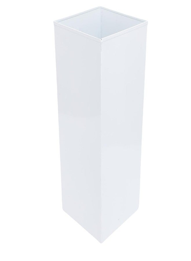 NOENNULL Umbrella Stand, Umbrella Holder for Entryway, Metal Square Umbrella Rack Organizer Freestanding, for Canes Walking Sticks (White) - Image 1