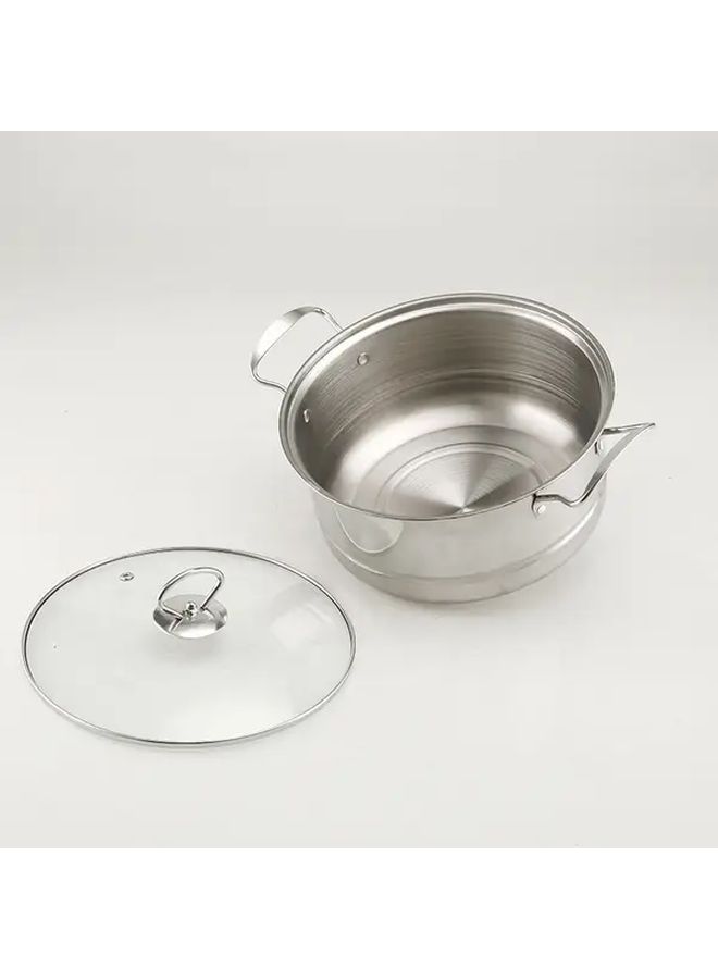 5pcs Stainless Steel Cookware Set Including 6 3 7 09 7 87 8 66 Inch Pots Silver Wire Handle Heavy Duty Induction Compatible For All Stoves With Tube Handle Commercial Use Durable Multi Pot Cookware - Image 4