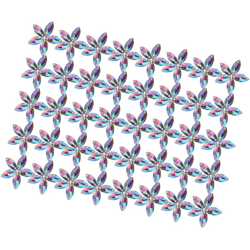 Flatback Acrylic Resin Crystals: 200Pcs Fine Workmanship Multiple Surface Cutting - Shiny High Quality Resin Craft Accessories for Diy Handmade Jewelry Clothing Decoration - Image 2