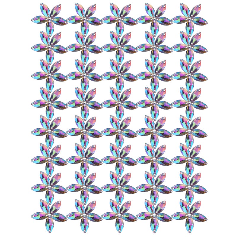 Flatback Acrylic Resin Crystals: 200Pcs Fine Workmanship Multiple Surface Cutting - Shiny High Quality Resin Craft Accessories for Diy Handmade Jewelry Clothing Decoration - Image 1