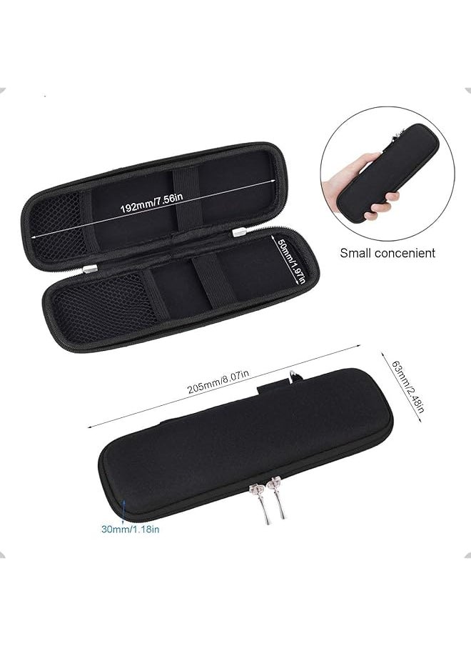 X spring Hard Shell Pen Case Simple Zipper Organizer Box Black Pencil Case Eva Hard Shell Pen Case Simple Thin Waterproof Pen Case Organizer Box For Stylus Touch Pen Art Pencil Headphones  - Image 5
