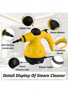 Lesha Portable Handheld Steam Cleaner 1000W Multifunctional High Temperature Pressurized Steam Cleaning Machine with 9PCS Accessory for Kitchen Sofa Bathroom Car Window  - Image 2