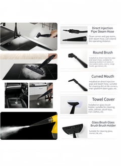 Lesha Portable Handheld Steam Cleaner 1000W Multifunctional High Temperature Pressurized Steam Cleaning Machine with 9PCS Accessory for Kitchen Sofa Bathroom Car Window  - Image 3