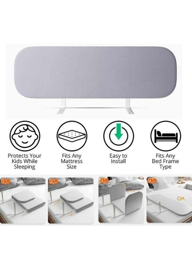 GGEROU 1-Piece Crib Rails Guard, Foldable Bed Rail Guard for Toddler,Extra Long Bed Rails,Universal Baby & Children Rail,Upgrade Reinforced Safety Fence Protector for Cribs - Image 3