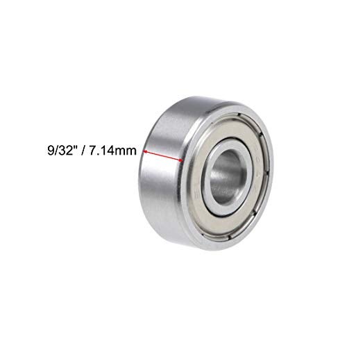 uxcell R4AZZ Deep Groove Ball Bearing 1/4-inchx3/4-inch x 9/32-inch Shielded Z2 Lever Bearings Skateboard Bearings Sealed Industrial Bearings 10pcs - Image 3
