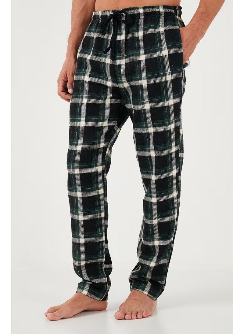 Buratti Cotton Regular Fit Plaid Elastic Waist Pajama Bottoms Men's Pajama Bottoms 611PT00154 - Image 2
