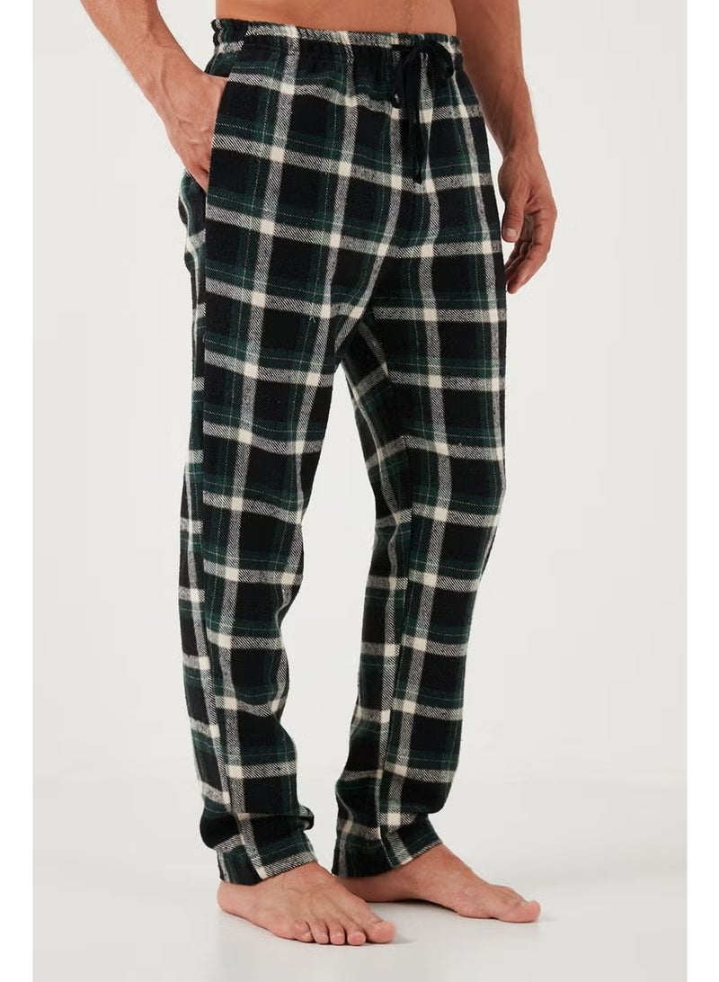 Buratti Cotton Regular Fit Plaid Elastic Waist Pajama Bottoms Men's Pajama Bottoms 611PT00154 - Image 3