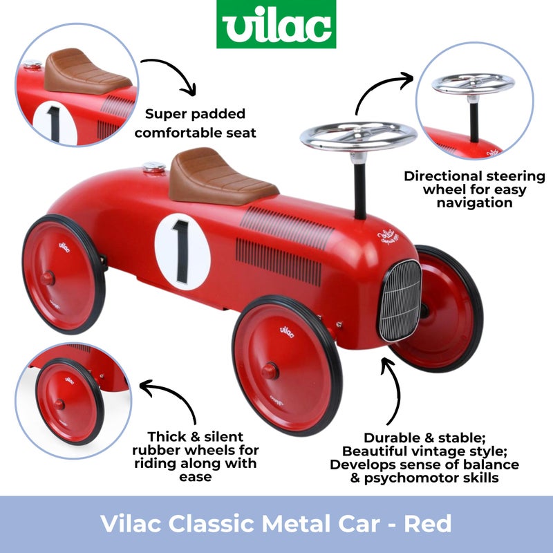 vilac سيارة معدنية حمراء من فيلاك 02456 متعددة الألوان - Image 2
