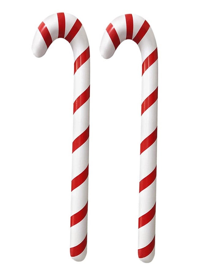 Utavu 2pcs Inflatable Candy Canes Balloons for Christmas Candy Cane Decorations - Large Pool Floats Outdoor Candy Canes Balloons for Candy Cane Christmas Decorations - Image 3