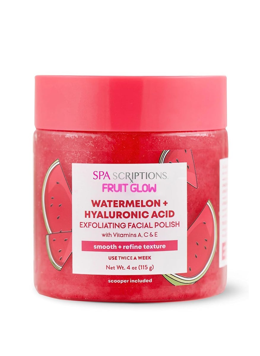 spascriptions - Fruit Glow Watermelon  Hyaluronic Acid Exfoliating Facial Polish With Vitamins A C  E Infusion 4 Oz - Image 1