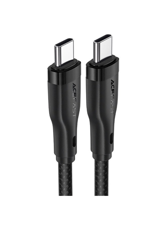 ACEFAST Charging Data Cable C8-03 USB-C to USB-C, 60W PD High-Speed Charging, 1.2m Durable Nylon Braided Cable - Black - Image 3