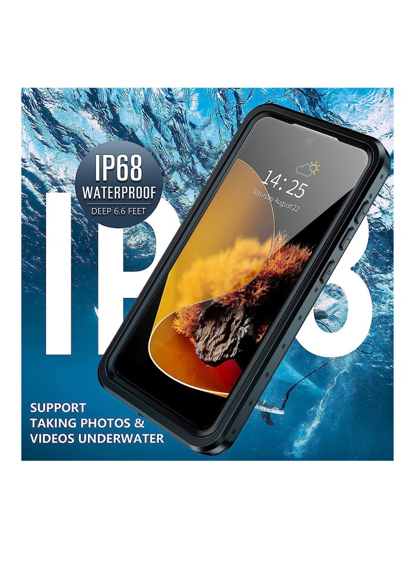 Samsung Galaxy S23 plus  Case, IP68 Waterproof Case with Built-in Screen Protector, Full Body Protective Dustproof Cover, Heavy Duty Rugged Case for Galaxy S23 plus 5G 6.6 Inch (Clear Black)