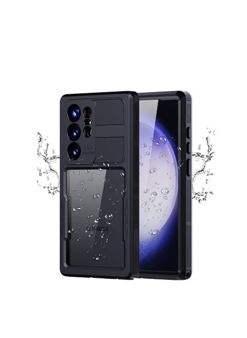Samsung Galaxy S23 plus  Case, IP68 Waterproof Case with Built-in Screen Protector, Full Body Protective Dustproof Cover, Heavy Duty Rugged Case for Galaxy S23 plus 5G 6.6 Inch (Clear Black)