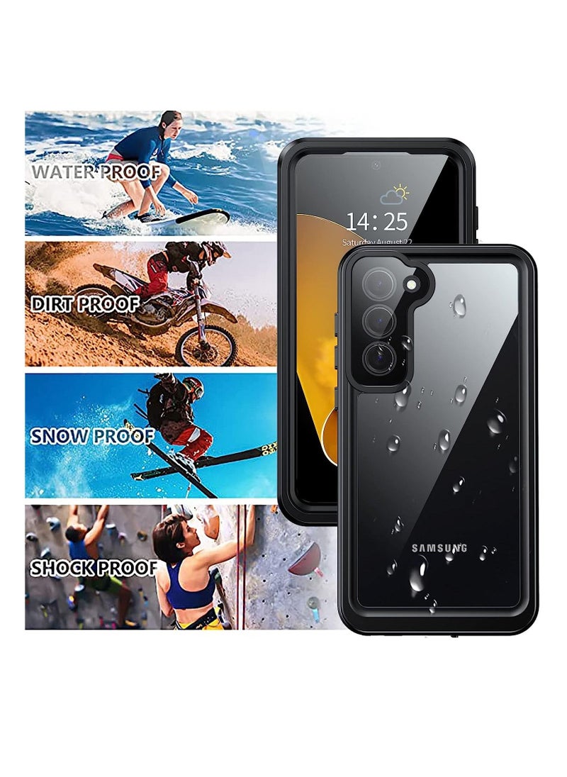 Samsung Galaxy S23 plus  Case, IP68 Waterproof Case with Built-in Screen Protector, Full Body Protective Dustproof Cover, Heavy Duty Rugged Case for Galaxy S23 plus 5G 6.6 Inch (Clear Black)