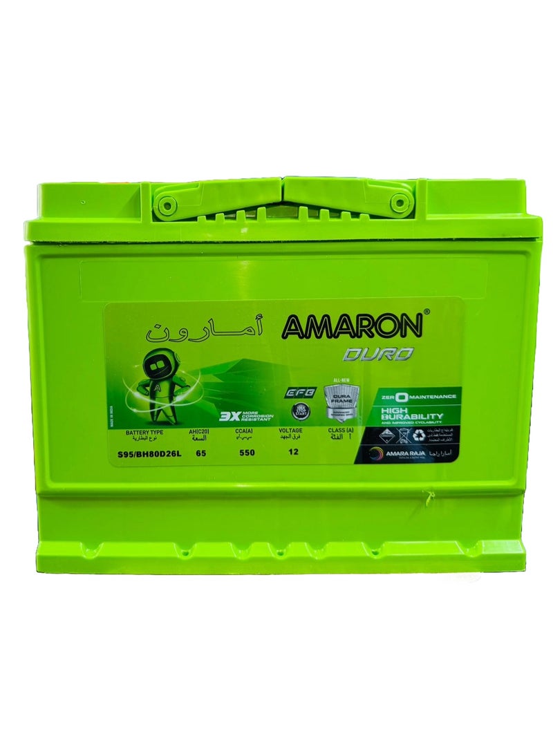 Amaron Duro EFB Car Battery S95/ 80D26L with IDLE START STOP Technology ( Prado / Pajero ) - Image 5