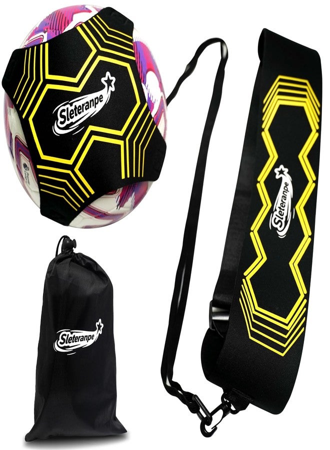 Sleteranpe Football Kick Throw Solo Practice Training Aid - Adjustable Waist Belt for Kids & Adults with Elastic Cord, Perfect for Enhancing Ball Control Skills (Multiple Ball Sizes), Includes Storage Bag - Image 1