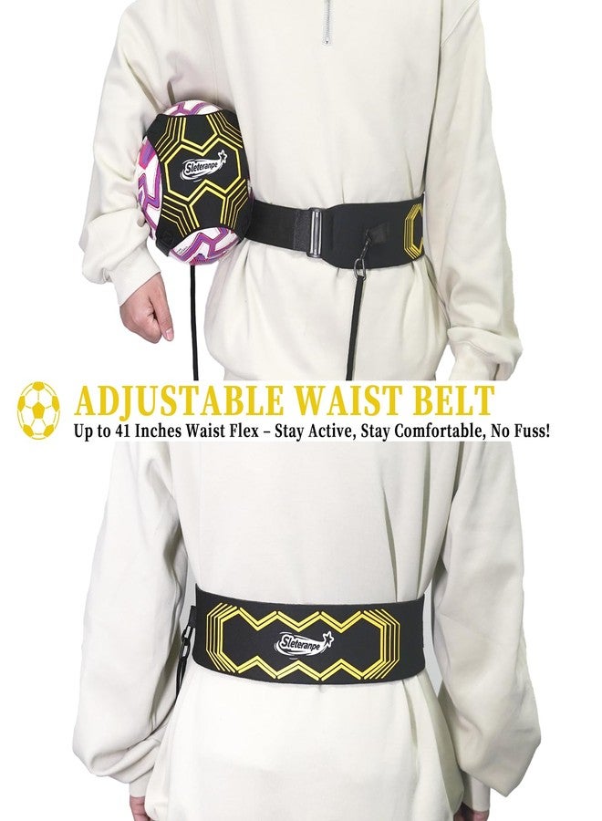 Sleteranpe Football Kick Throw Solo Practice Training Aid - Adjustable Waist Belt for Kids & Adults with Elastic Cord, Perfect for Enhancing Ball Control Skills (Multiple Ball Sizes), Includes Storage Bag - Image 4