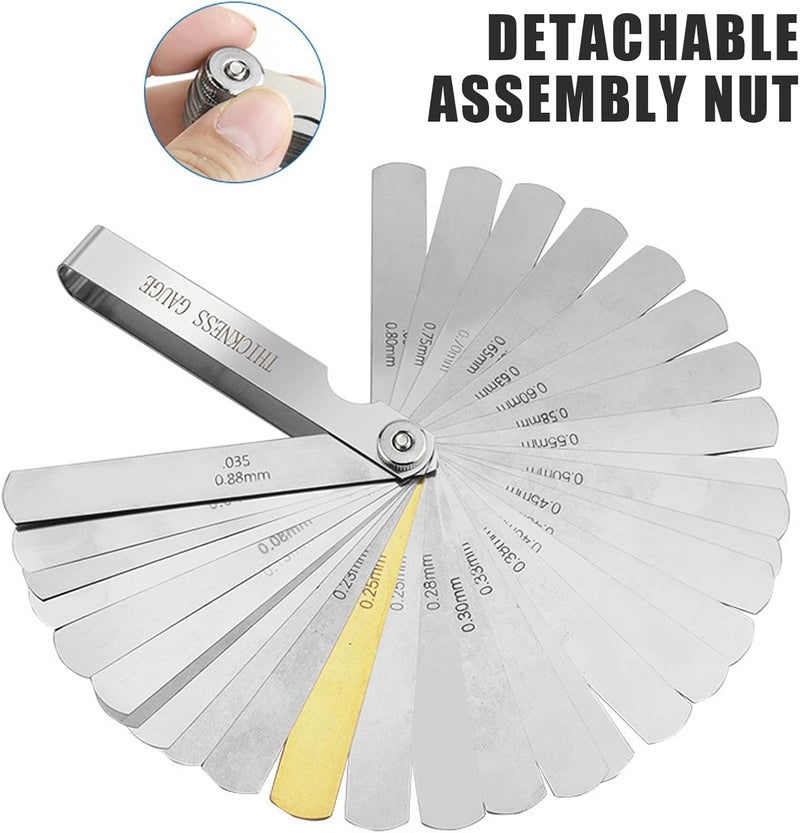 Feeler Gauge Set Stainless Steel Double Marked for Precise Measurement in Multiple Fields Engineering and Vehicle Repair Multipurpose Feeler Gauge - Image 4