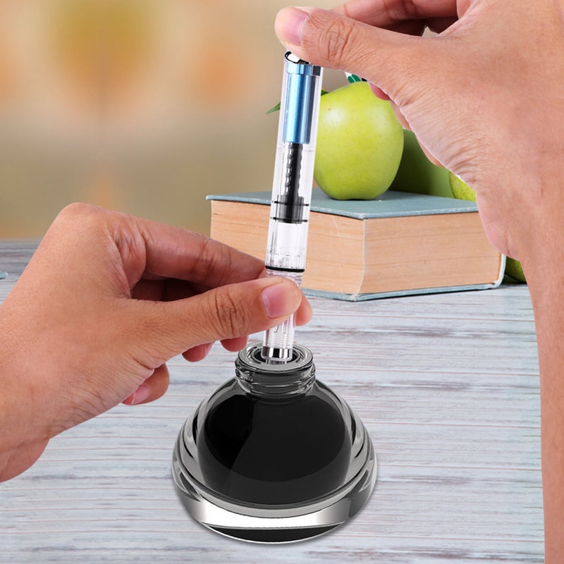 4Pcs 0.5mm F Point Transparent Fountain Pen Stationery Supplies for Office Home Daily Writing - Image 4