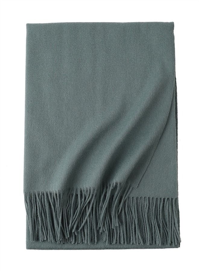 Loquat Solid Warm Thickened Lambswool Scarf  - Image 2