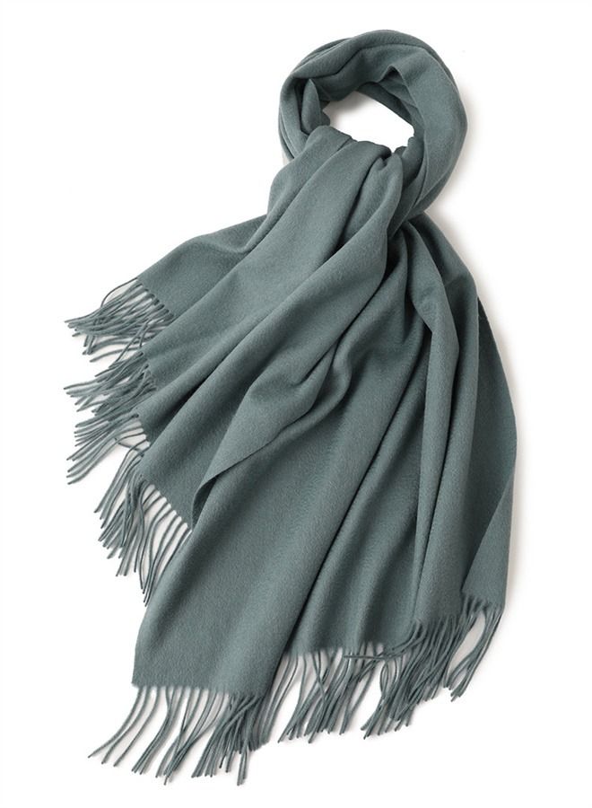 Loquat Solid Warm Thickened Lambswool Scarf  - Image 1