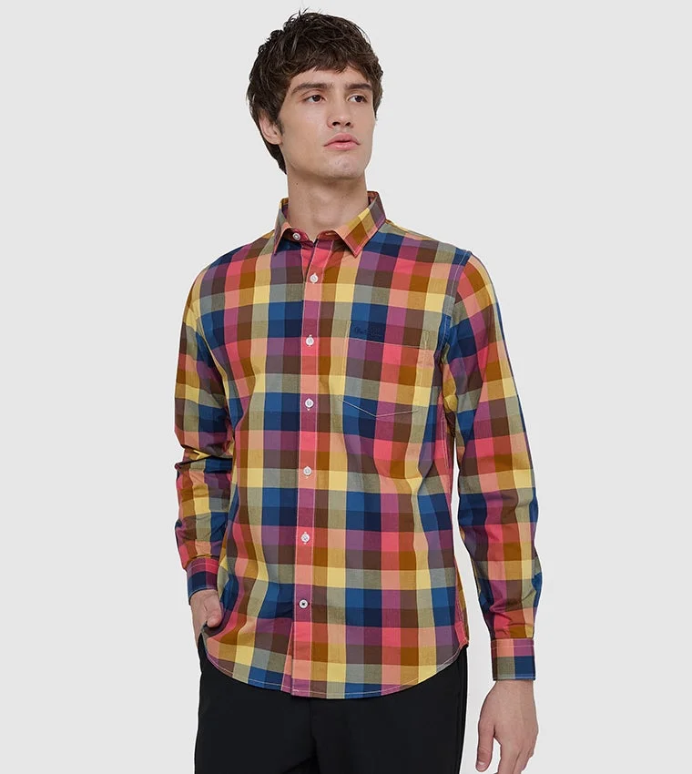 بين شيرمان Ben Sherman Men's Long Sleeve Check Shirts