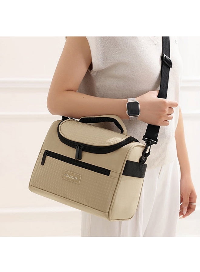 RollsTimi  Lunch Bag for Men Women Large Insulated Thermal Khaki Lunch Bags Waterproof Lunch Cooler Bag Leakproof Lunch Box with Front Zipper Pocket Adjustable Shoulder Strap for Work Office Camping Picnic - Image 5