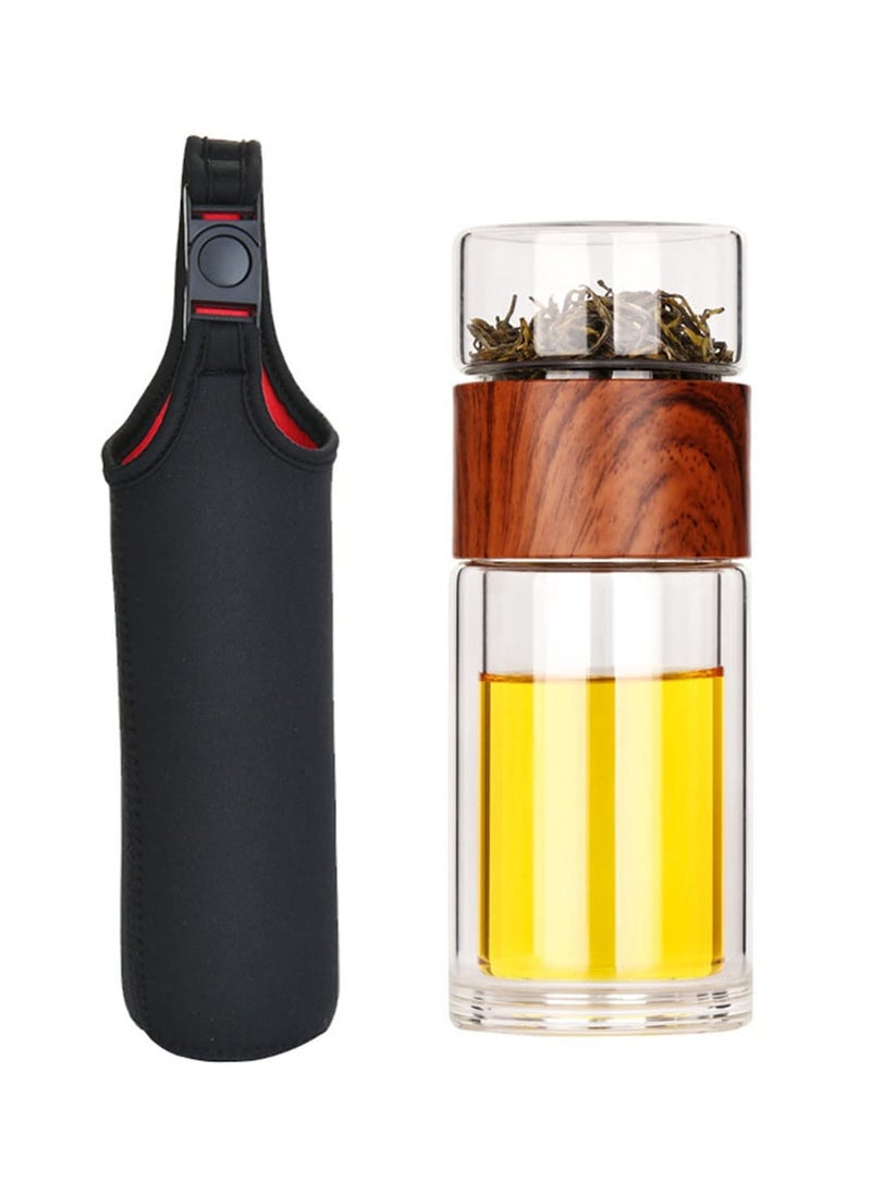 XiuWoo - 1pc tea separator cup glass tea tumbler tea Sseparation cup tea infuser tea bottle tea filter bottle gass mug glass travel bottle vacuum - Image 1