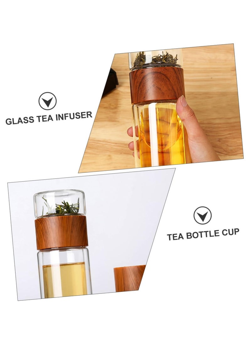 XiuWoo - 1pc tea separator cup glass tea tumbler tea Sseparation cup tea infuser tea bottle tea filter bottle gass mug glass travel bottle vacuum - Image 1