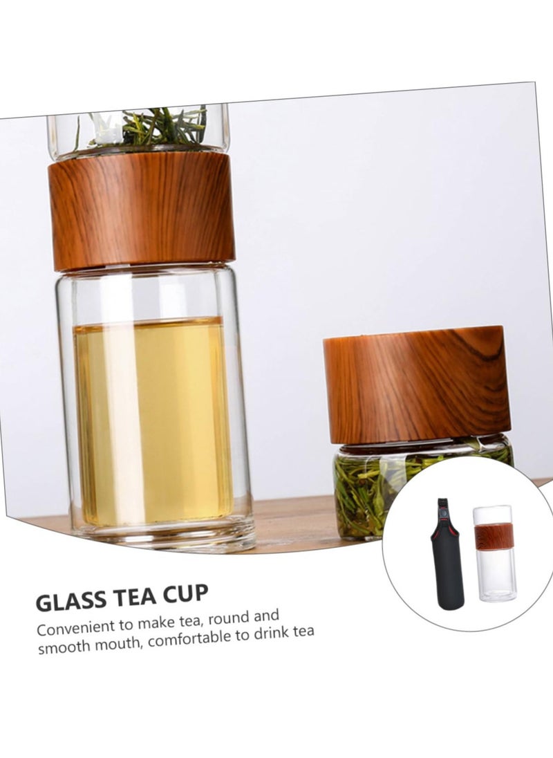 XiuWoo - 1pc tea separator cup glass tea tumbler tea Sseparation cup tea infuser tea bottle tea filter bottle gass mug glass travel bottle vacuum - Image 1