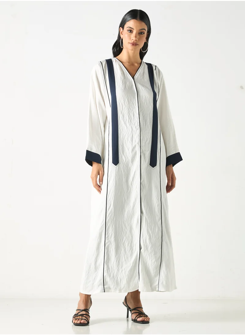 Hadiyath Al Madinah Two Toned Abaya with Hijab