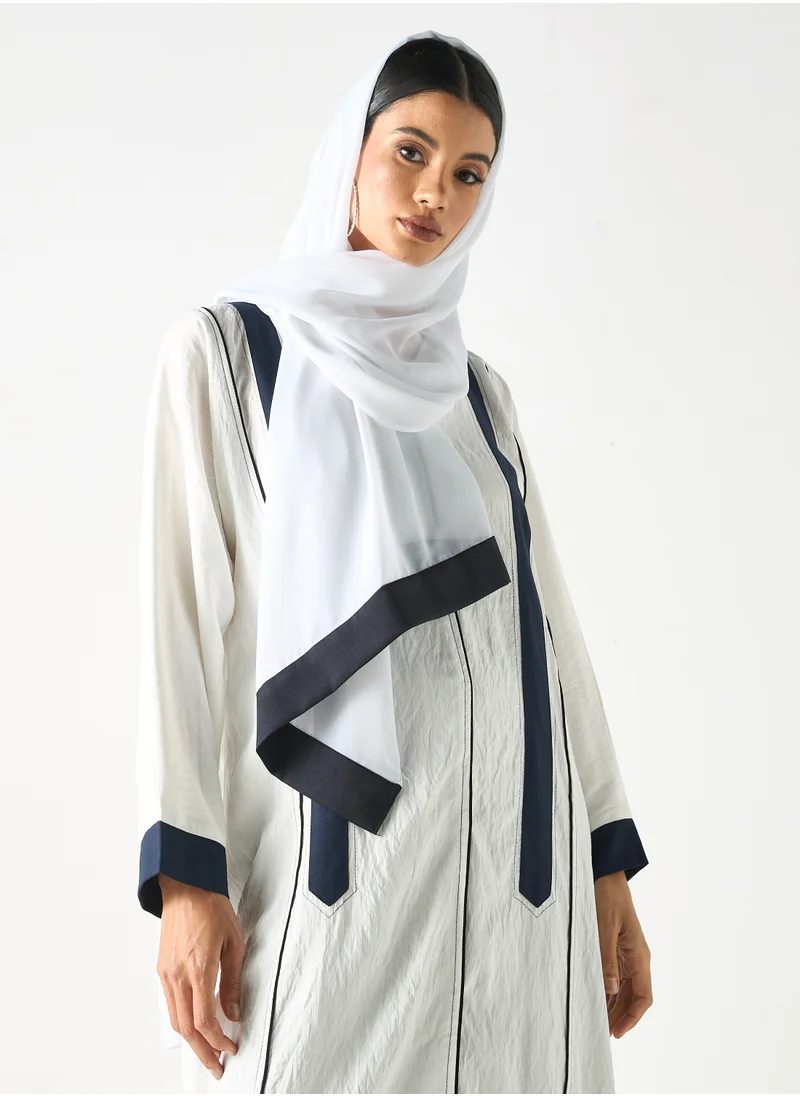 Hadiyath Al Madinah Two Toned Abaya with Hijab