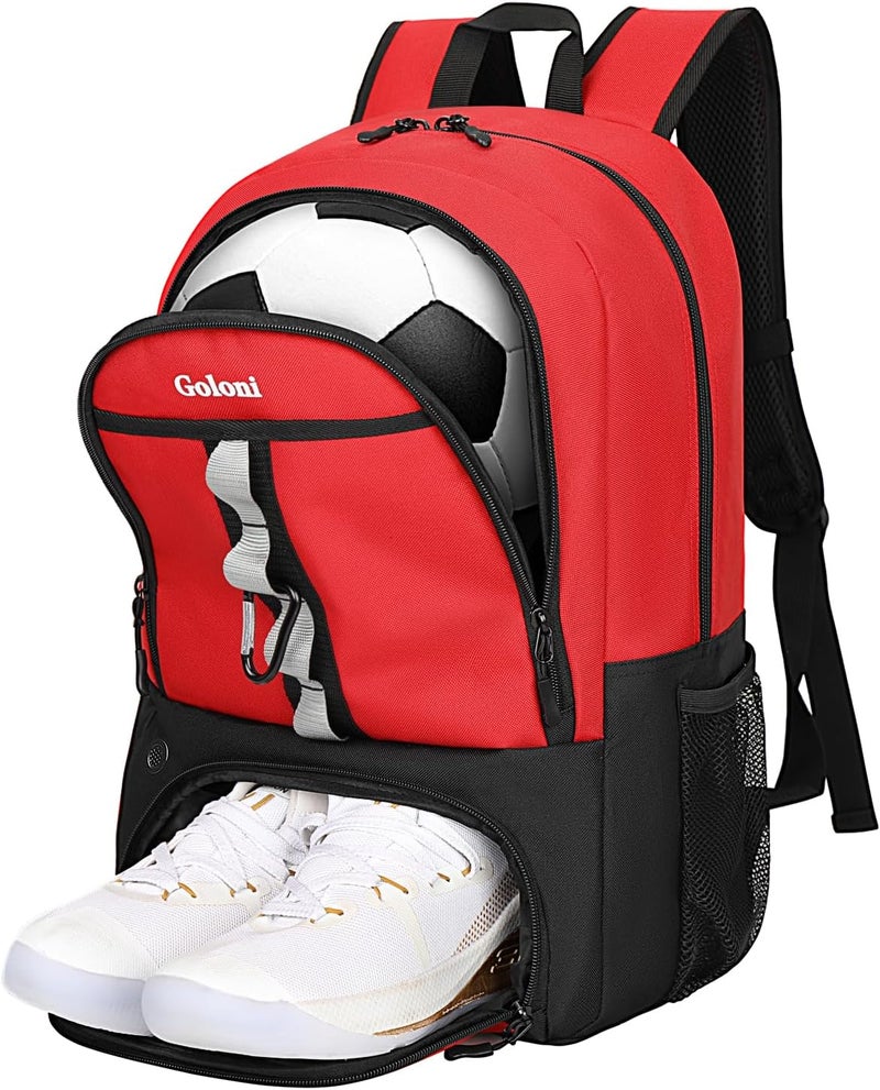 Goloni |Basketball Soccer Backpack Bag - Soccer Backpack & Bags for Basketball, Volleyball & Football Sports, Includes Separate Cleat Shoe and Ball Compartment, fit to & Adult - Image 1