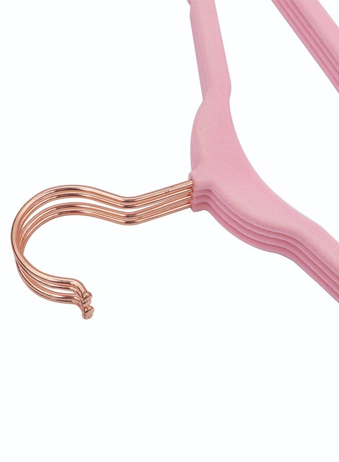 ZOBER Non Slip Rose Gold Hook Baby Velvet Hangers for Closet Toddler Hangers for Shirts, Pants & Dresses Swivel Hook - Durable Infant Hangers w/Notches (30 PACK, Blush Pink) - Image 2