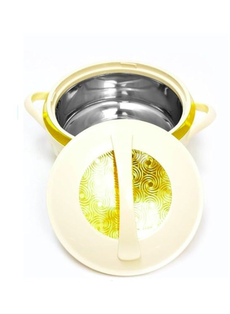 Stainless Steel Insulated Hotpot Serving Dishes with Lids (BEIGE, 2500ML,3500ML,5000ML)  - Image 3